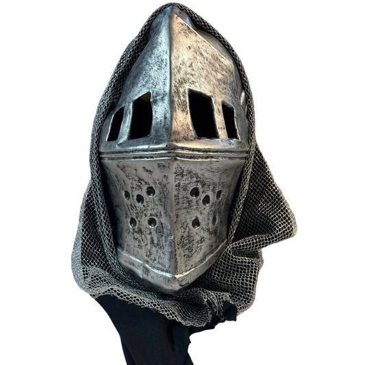 Medieval Armour Mask with Simulated Chain Mail Fits to Adult Size GUC