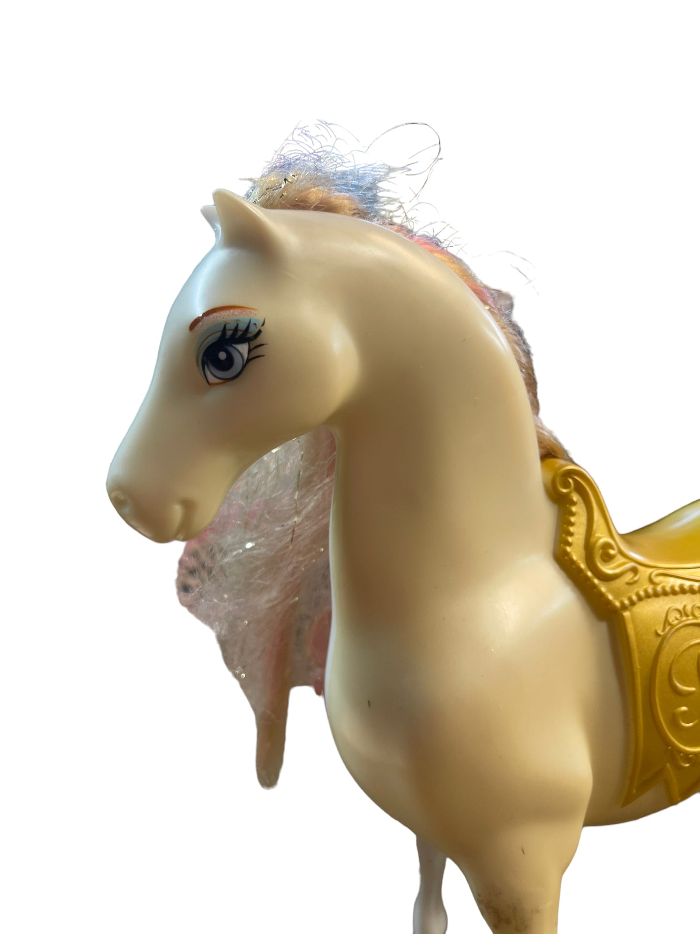 Mattel Barbie Disney Princess Enchanted White Horse, Pink & Gold Mane 2006