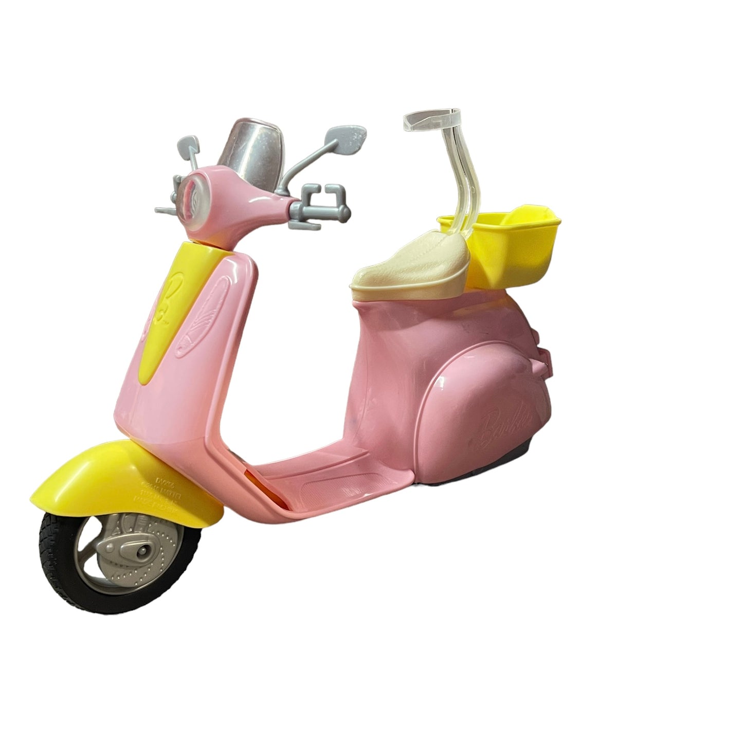 Barbie Moped/Vespa Pink & Yellow Scooter in Very Good Preowned Condition