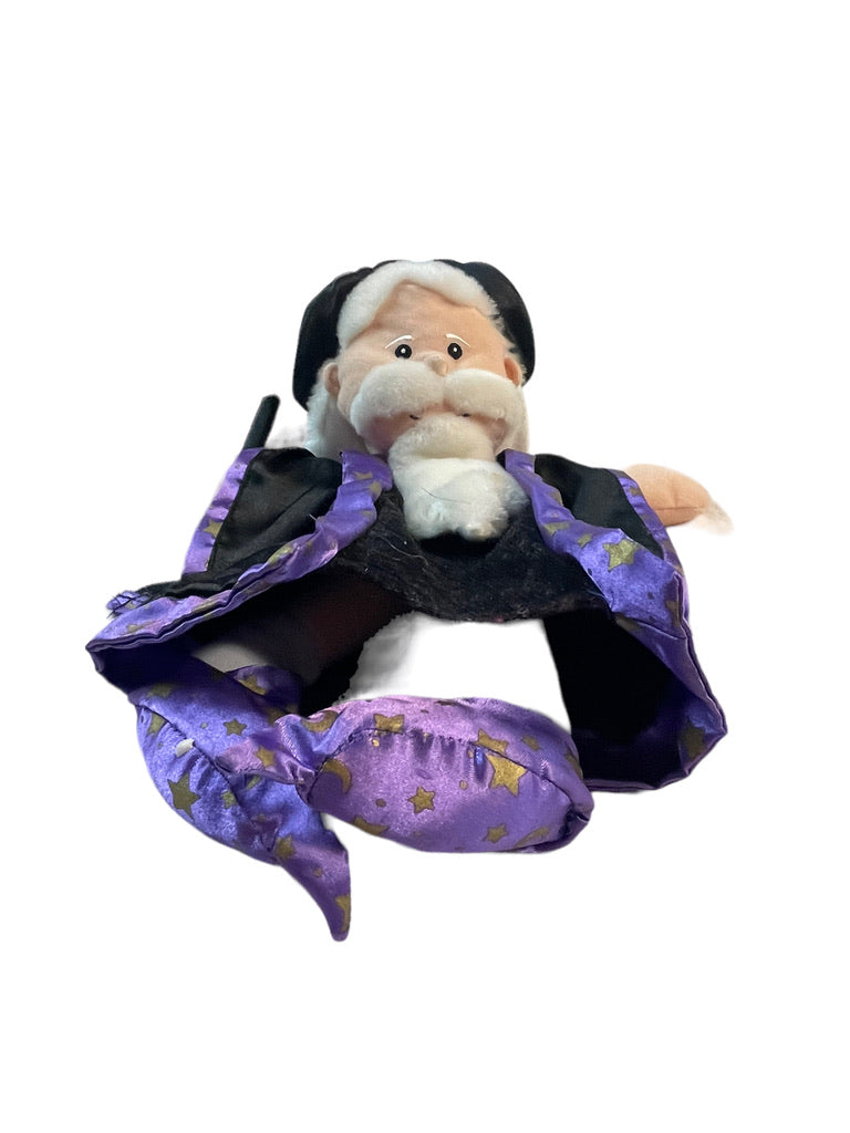 Fiesta Craft Merlin the Wizard Hand Puppet Royal Purple Robes and Wand