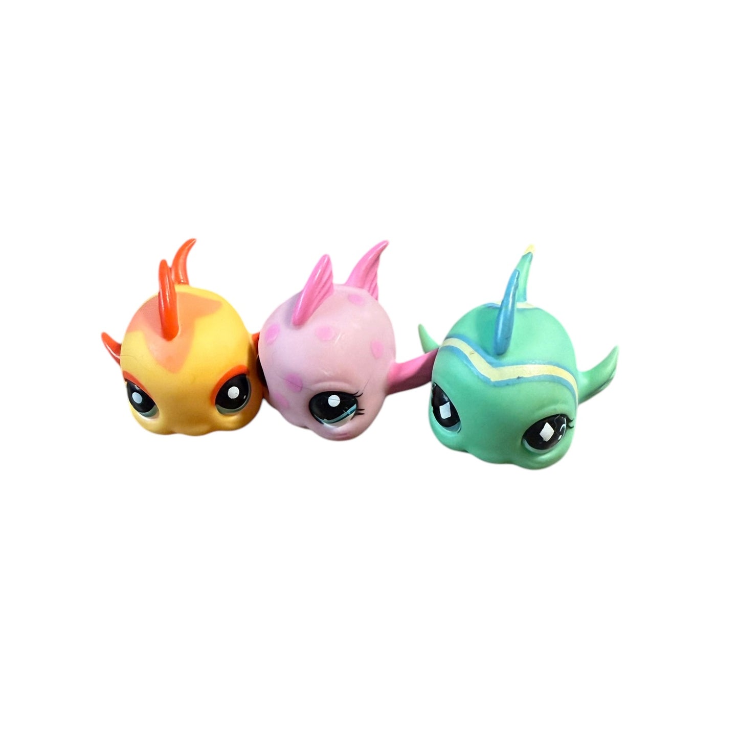 Hasbro's Littlest Pet Shop Fish 1" Lot of 3, including Clown and Puffer Fish!