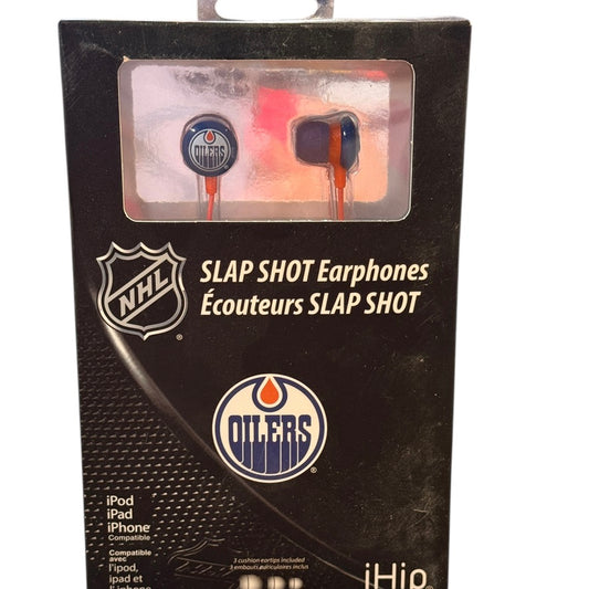 Edmonton Oilers Slap Shot Earphones for iPod, iPad, & iPhone