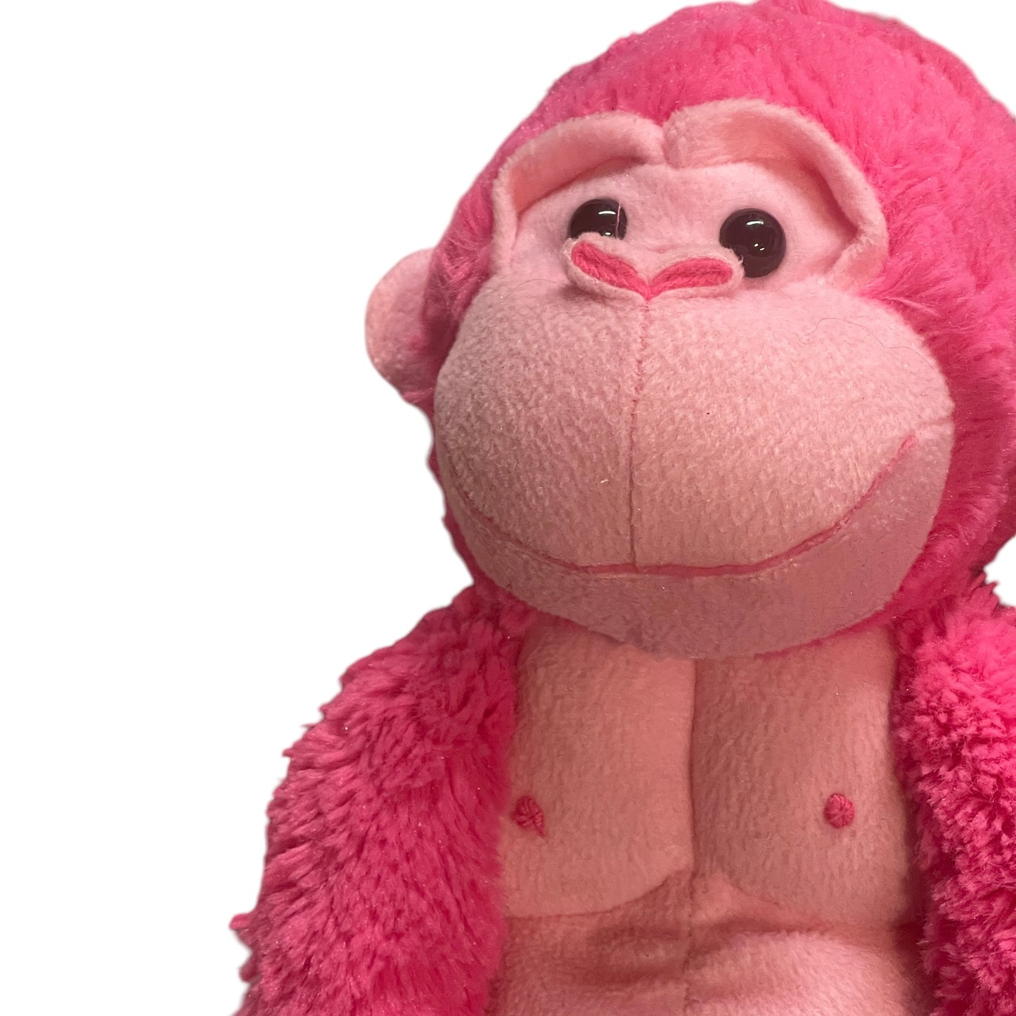 Animal Alley 14" Hot Pink Hanging Gorilla/Ape Stuffed Animal Plush, Long Arms- Hook& Loop