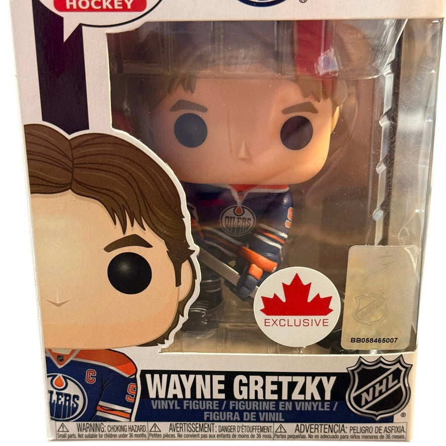 Wayne Gretzky Oilers Funko Pop NHL Canadian Exclusive Vinyl Figure Preowned Unused in Box