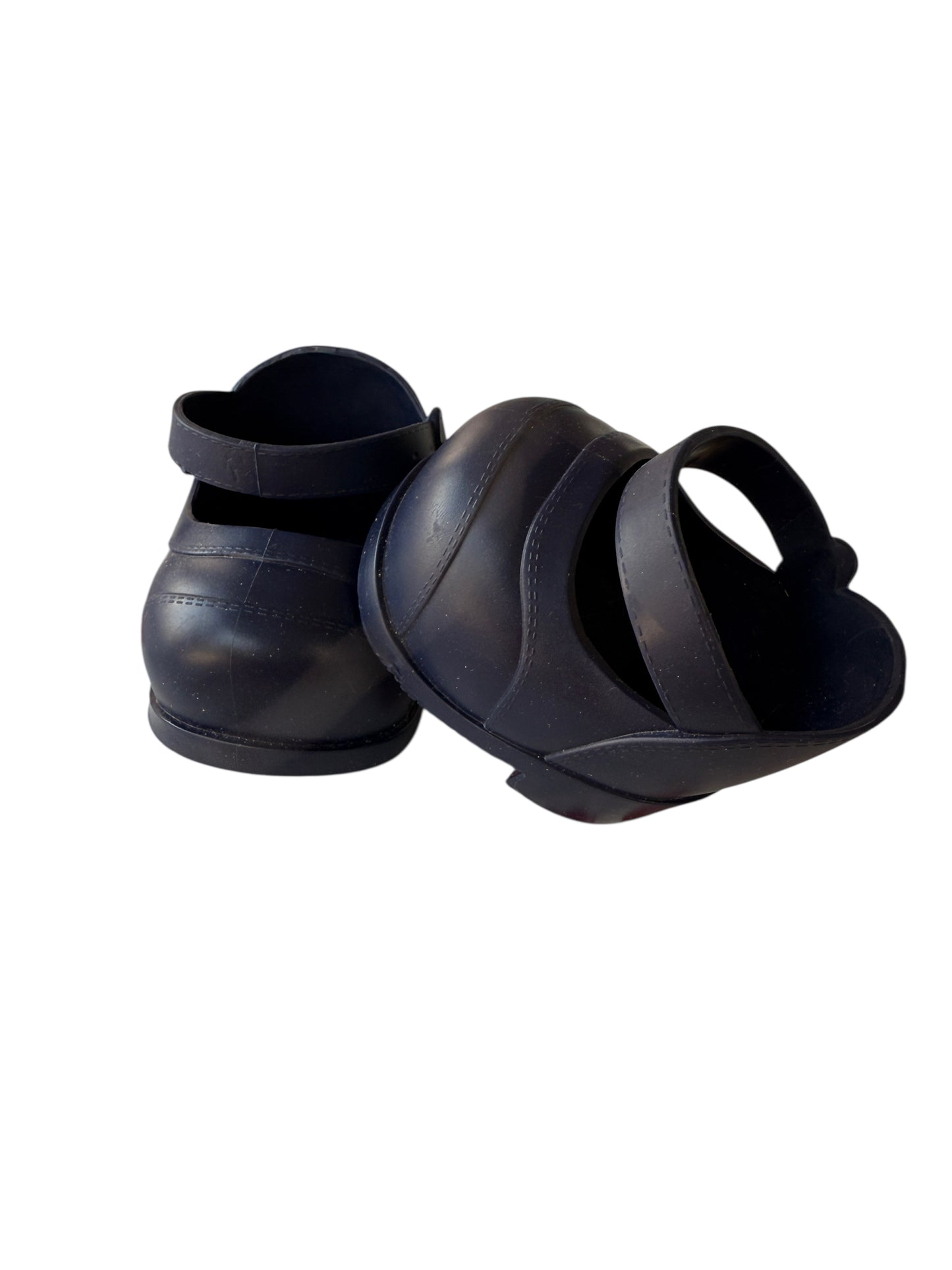 Cabbage Patch Kids Vintage Navy Faux Buckle Shoes in GUC, Some Paint Loss Inside Left Shoe