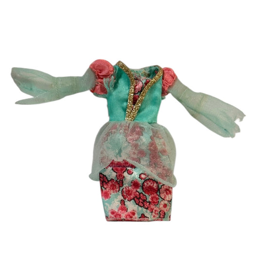 Ever After High Ashlynn Ella Short Dress First Chapter 1st Cinderella Aqua/Rose/Gold Braid