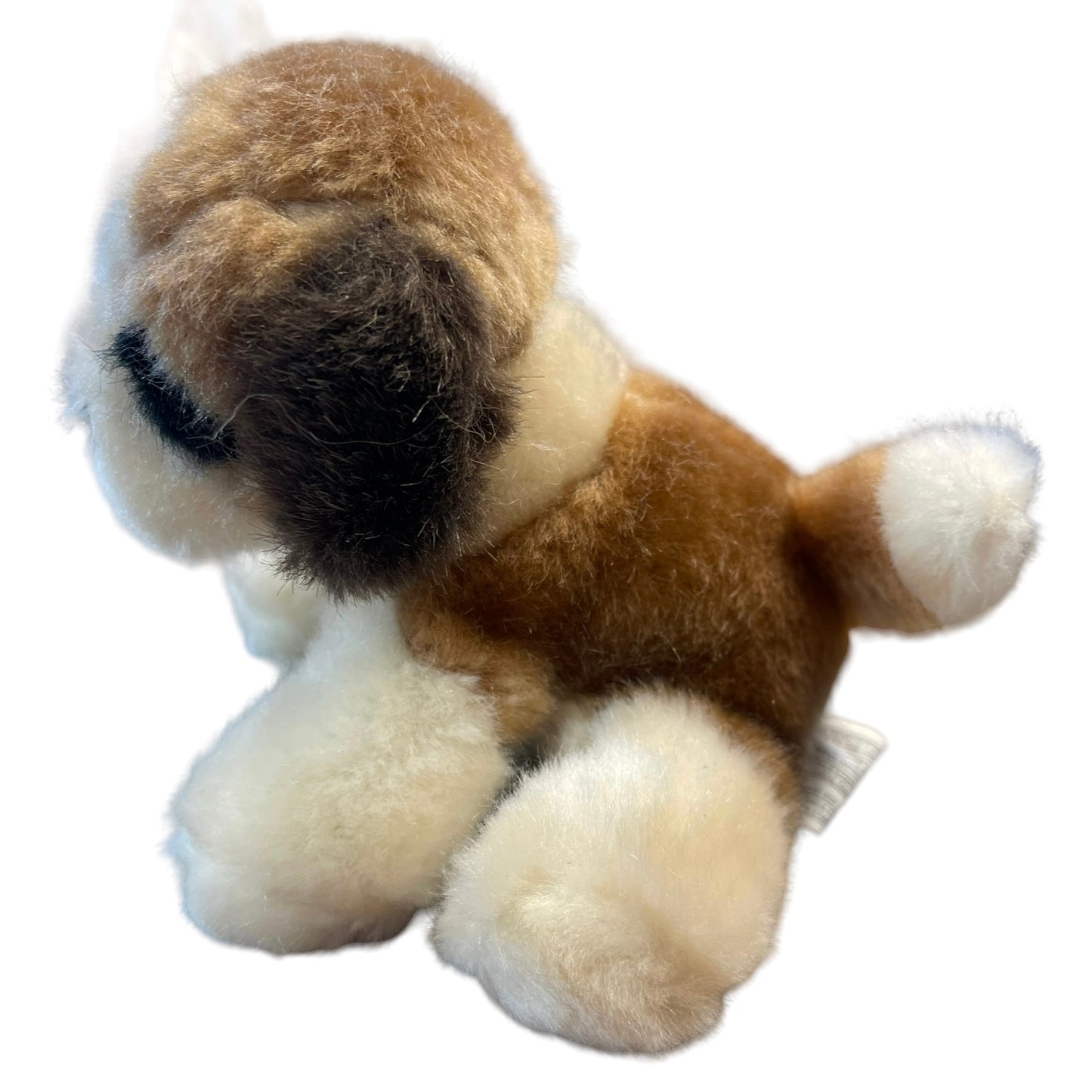 Tiny St. Bernard Plush, 5" Cream/Beige/ Brown Stuffed Toy Realistic.