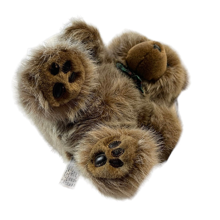 Chunky Unipak Teddy Bear Brown Frosted Long Haired 9", Sweet Detailed Face & Paws