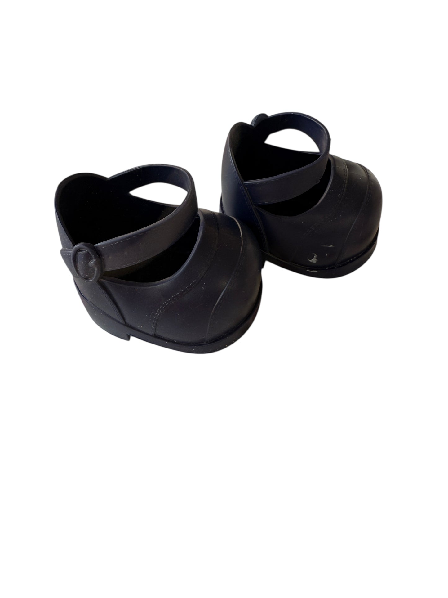 Cabbage Patch Kids Vintage Navy Faux Buckle Shoes in GUC, Some Paint Loss Inside Left Shoe