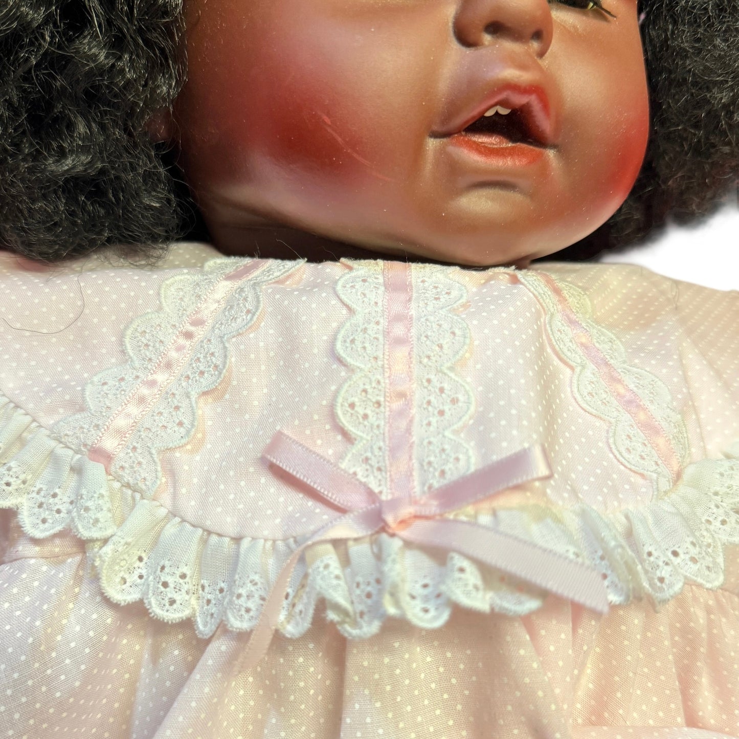 Exquisitely Made Black 24"Toddler Doll, Big Brown Eyes, Ultra Black Curly Hair, Adorable!