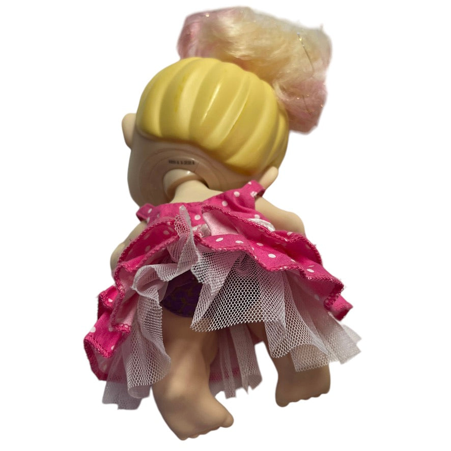 Kindi Kids Scented Sisters, 'Teenie Tiara', 6.5" Doll with Pink & Yellow Sparkly Hair, Blows Scented Kisses!