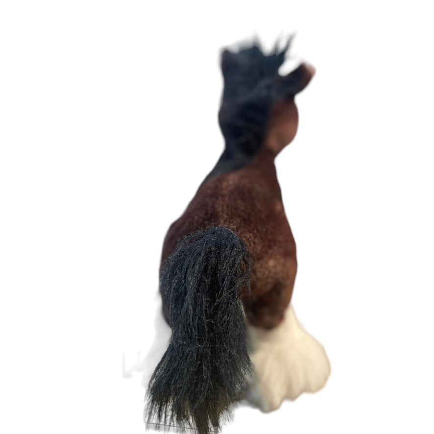 Ganz Webkins Clydesdale Horse, Black &  Brown with Shaggy White Feet -No Code