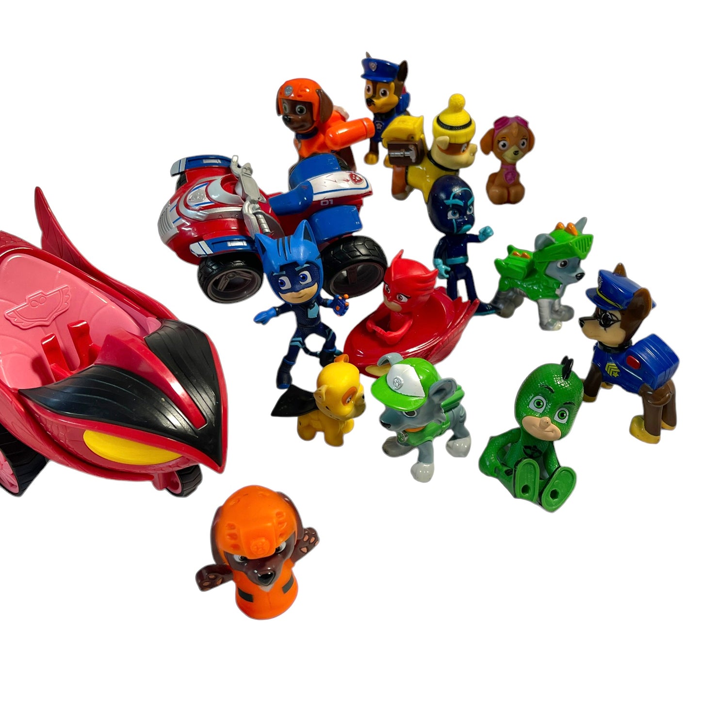 PJ Masks Mixed Lot of 14 Great Paw Patrol Action Figures and Vehicles Toys/Cake Toppers