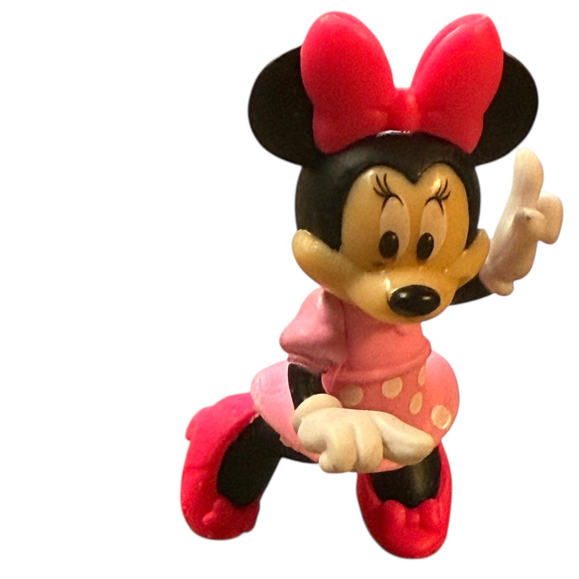 Lot of 3 Classic Minnie Mouse Action Figures for Cake Toppers High Heels, Polka Dots & Bow