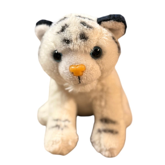 Wild Republic White Tiger Baby Plush Stuffed Animal Toy in GUC, Tiny, 5", Damaged Tag