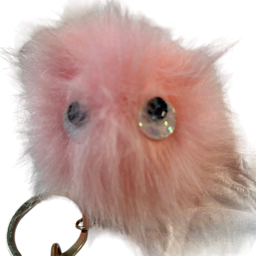 Fluffy Lucky Pink KeyChain  in Excellent Preowned Condition