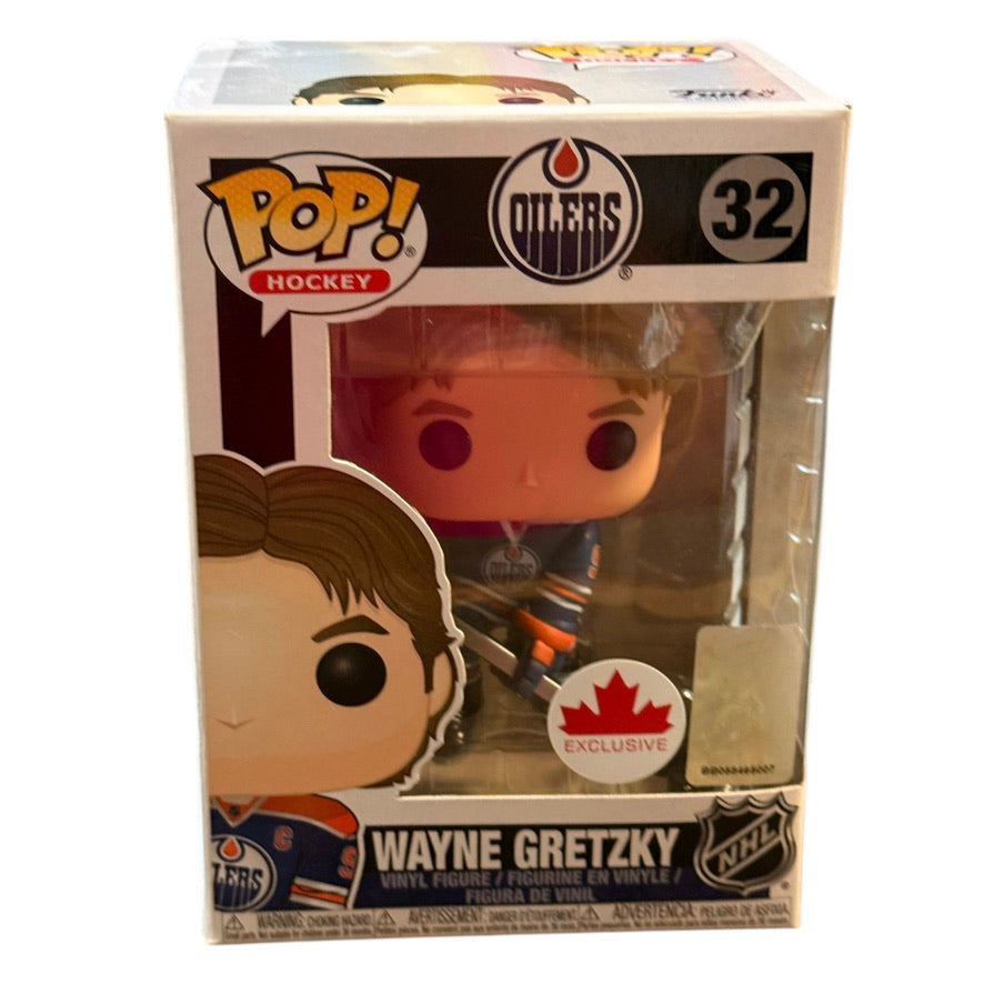 Wayne Gretzky Oilers Funko Pop NHL Canadian Exclusive Vinyl Figure Preowned Unused in Box
