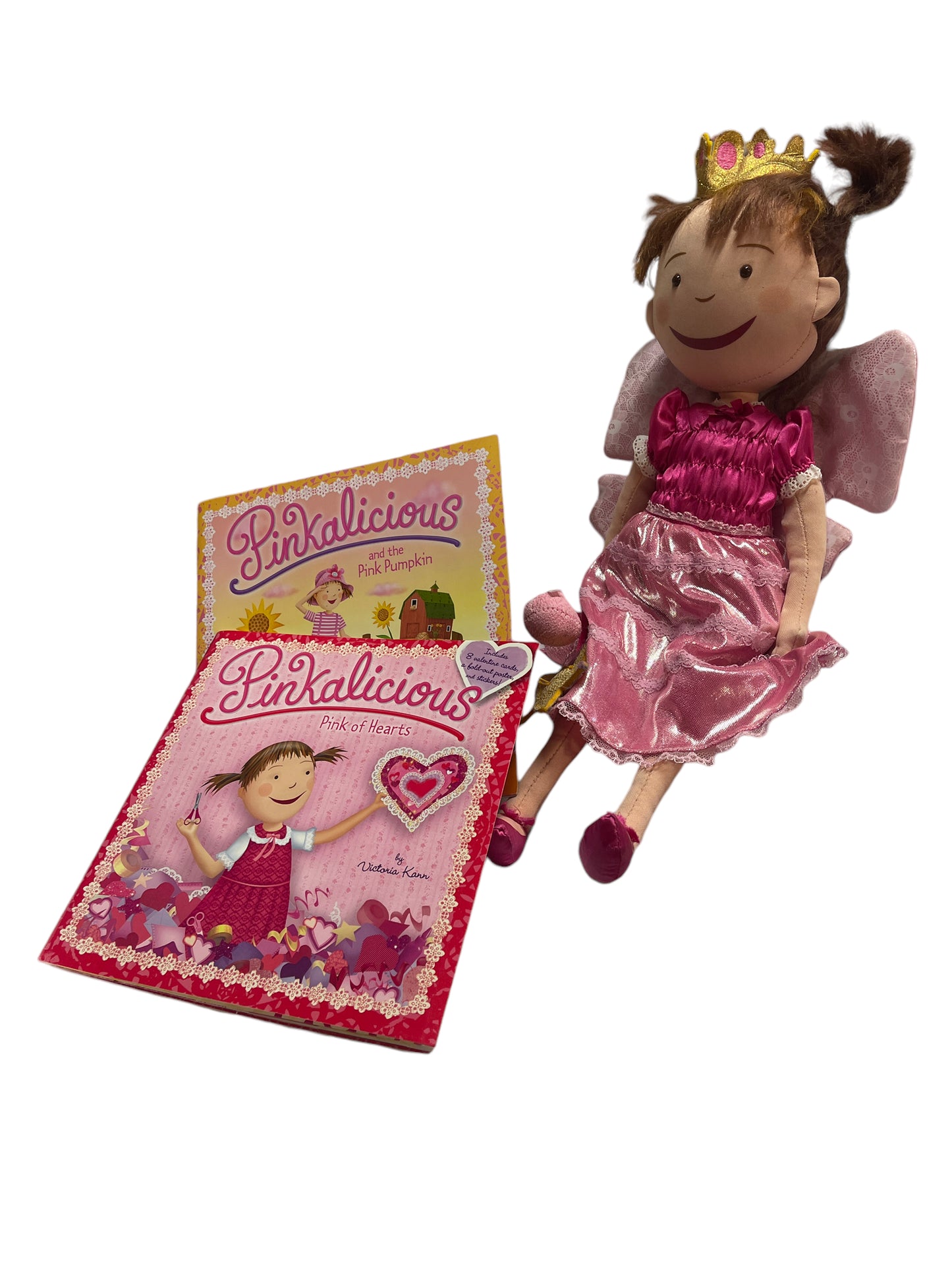 Pinkalicious Collection Fairy with Crown, Wings and Wand, Sweet Plush Unicorn and Books!