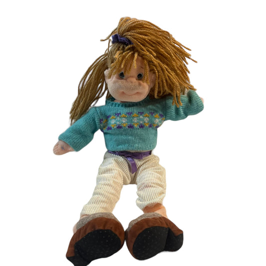 Cool Cassisy, 14" Ty Beanie Bopper Plush Doll with Freckles EUC