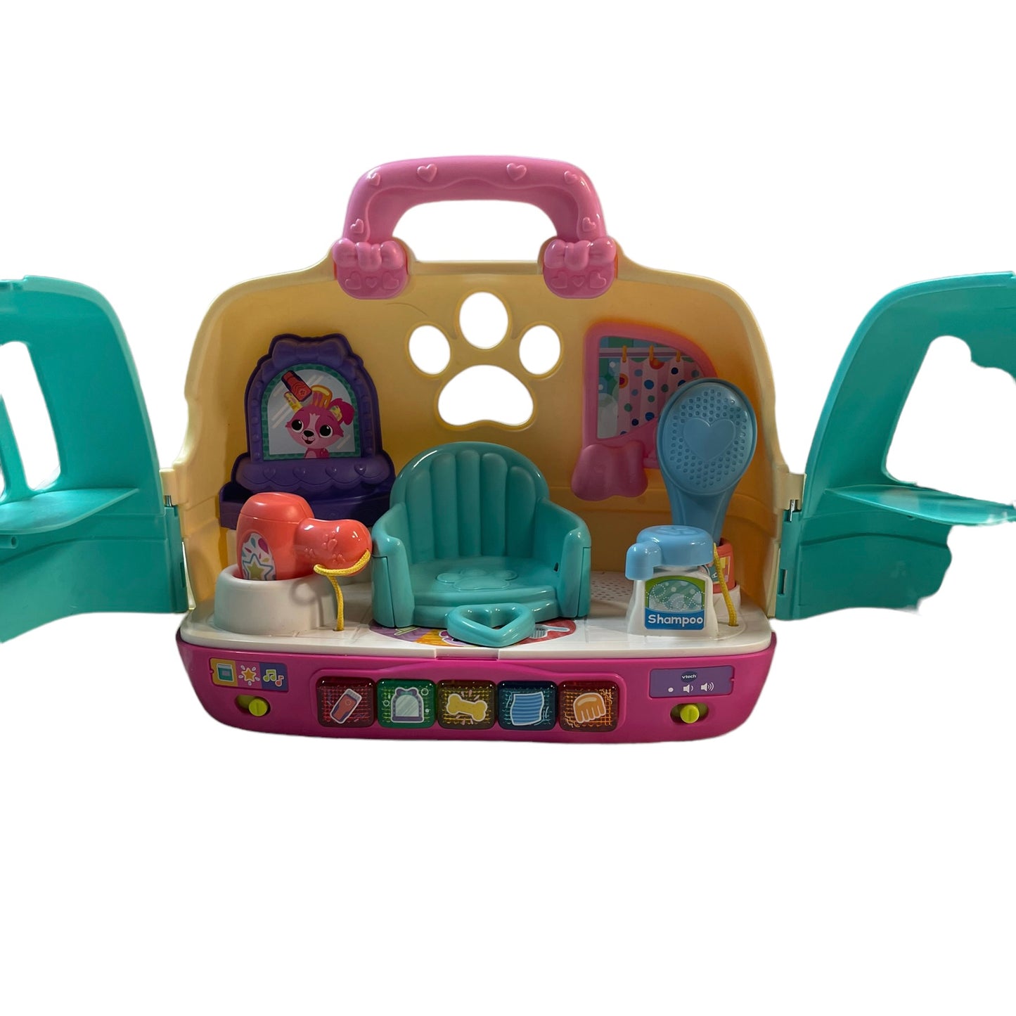 Vtech Glam & Go Puppy Salon Interactive Playset 100+ Sounds Preowned Toy