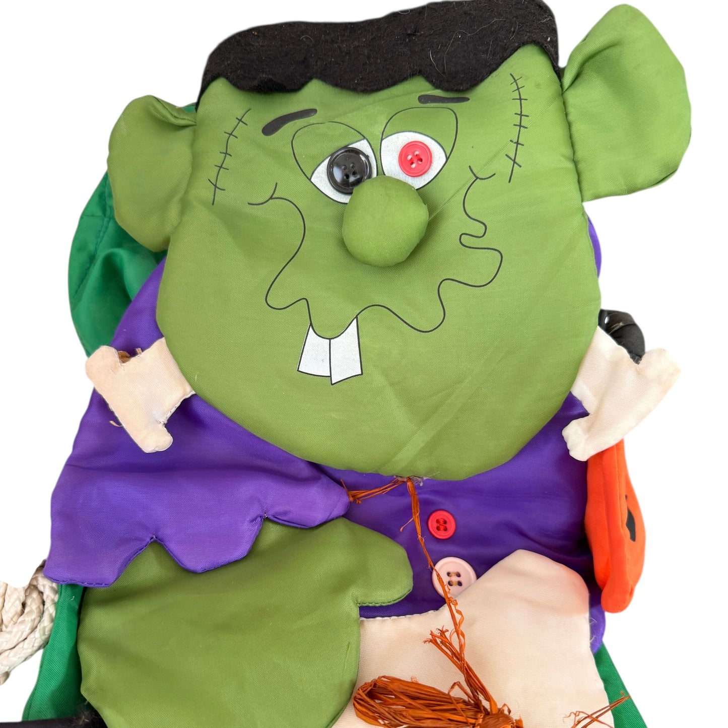 Frankenstein Nylon Decorative Windsock Whimsical Halloween Decoration by Dandee, Preowned