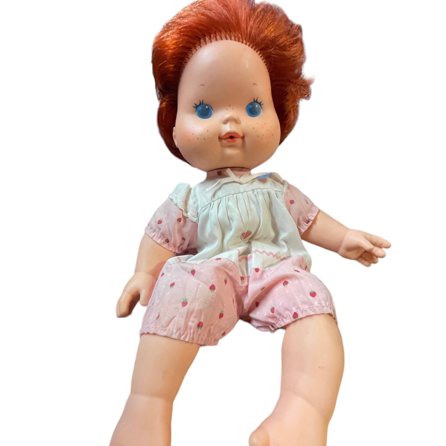 Strawberry Shortcake Blow a Kiss 13" Vintage Baby Doll by Kenner, in Original Outfit