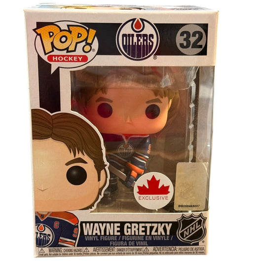 Wayne Gretzky Oilers Funko Pop NHL Canadian Exclusive Vinyl Figure Preowned Unused in Box