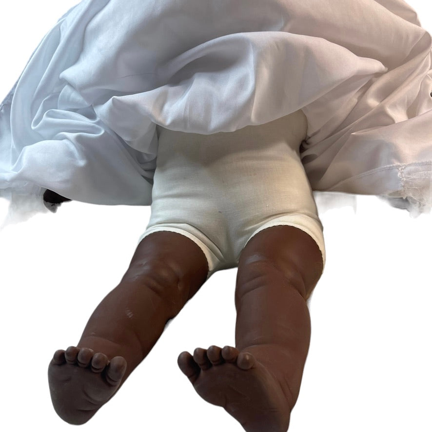 Gorgeoous 26" African American Baby Doll with Brown Sleepy Eyes, Luxurious Hair