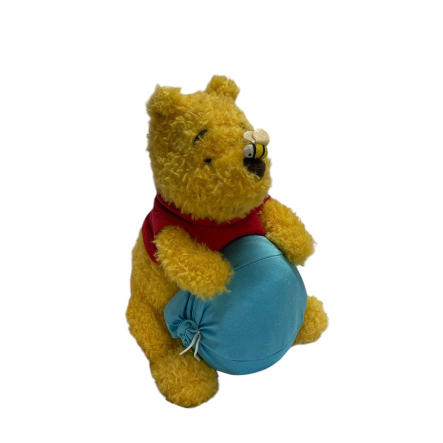 Disney 55th Winnie the Pooh & the Honey Tree 10" Plush  with a Bee on his Nose! Preowned ags