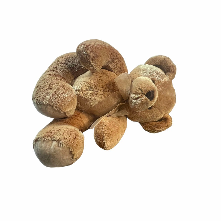 A Classic Teddy Bear, Golden Brown, Ultra Cuddly with Weighted Bottom & Feet in EUC