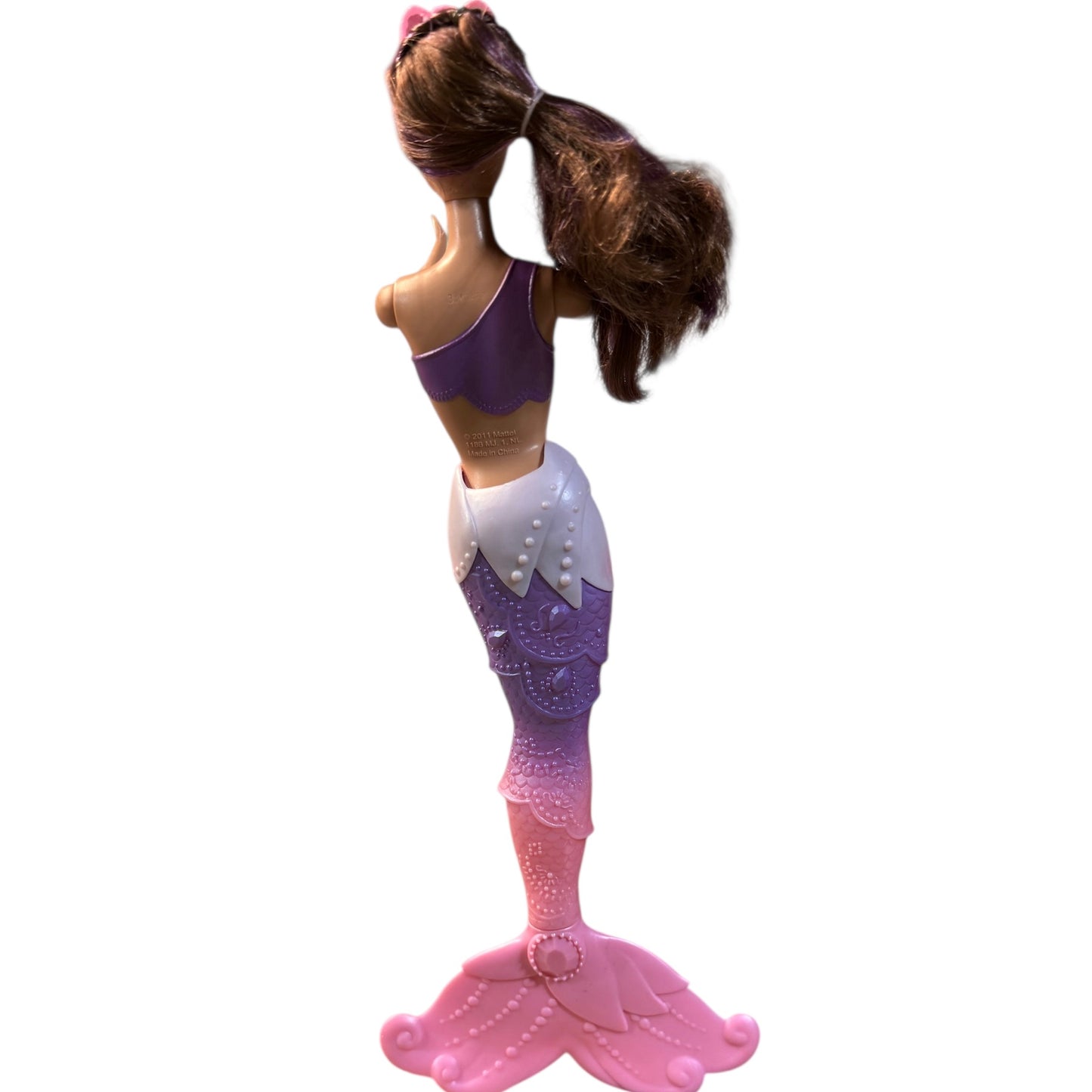 Barbie Dreamtopia Mermaid Doll with Pink & Lavender Fins, Brunette Hair with Purple Streaks