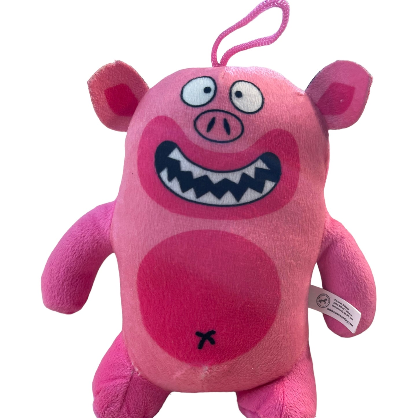 Caravan Soft Toys Neon Pink 8" Scary Monster Stuffed Animal Toy in EUC