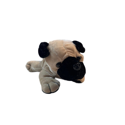 Ganz Realistic 8" Pug Plush in Tan & Black GUC