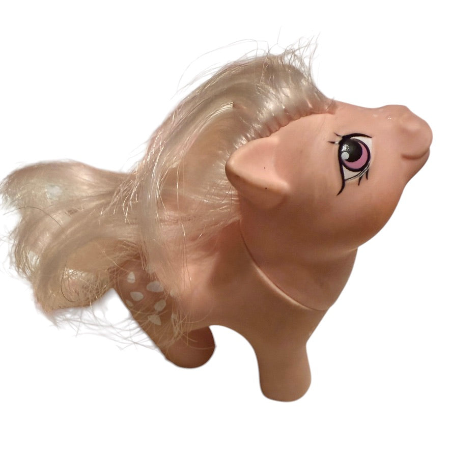 Incredible Gen 1 Vintage My Little Pony, Baby Cotton Candy, Pink Body & Freckles! So Sweet!