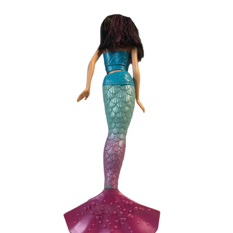 Barbie Dreamtopia Mermaid Doll 13" Aqua & Pink with Pink Streaked Hair Some Paint Wear