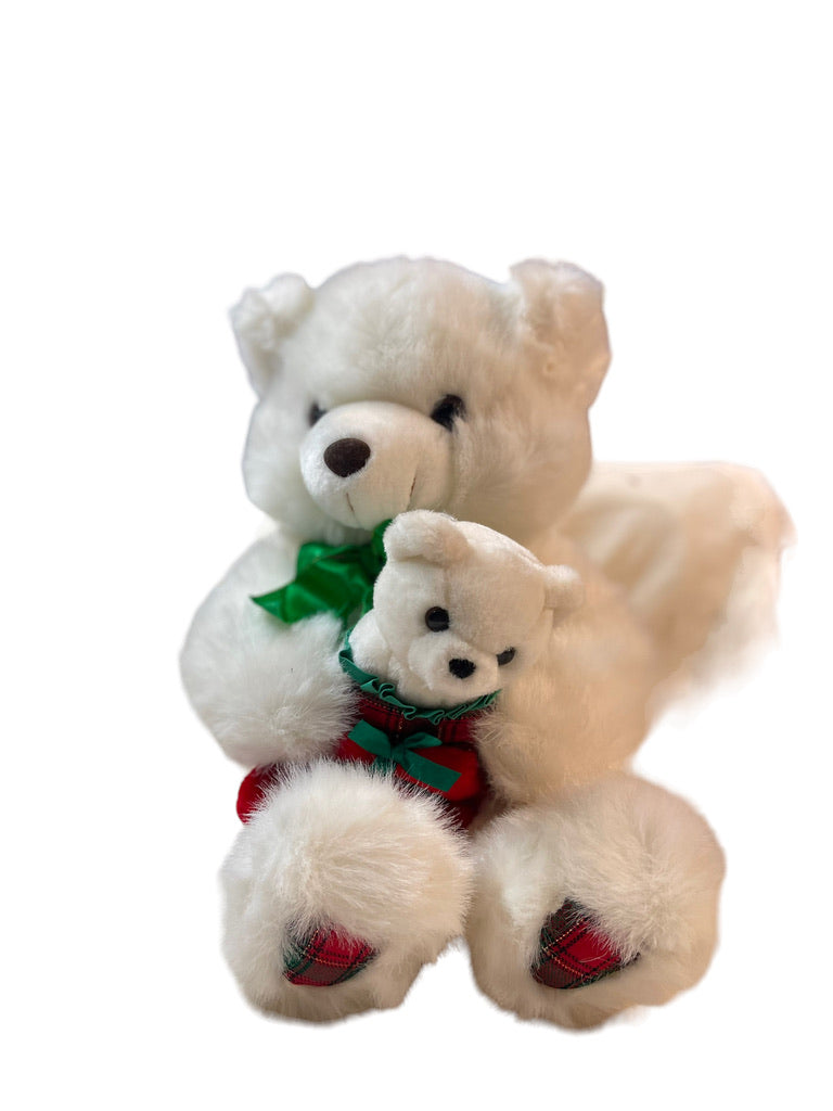 Lemonwood Asia Ltd. Mama & Baby Christmas Bear Duo in Excellent Preowned Condition