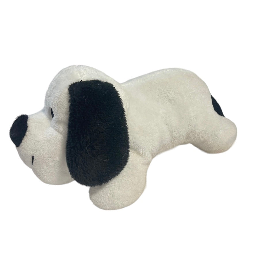 Melissa and Doug Black&White 9" Plush PuppyStuffed Animal Toy, Embroidered Face, Spot on Tummy