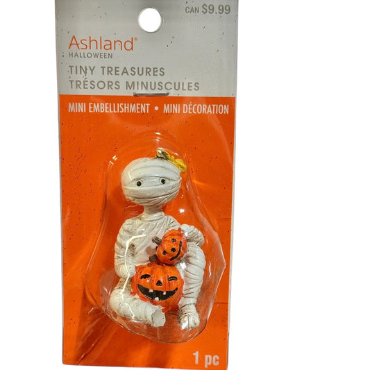 Ashland Halloween Tiny Treasures Mummy with Jack-O-Lanterns Preowned, Unopened