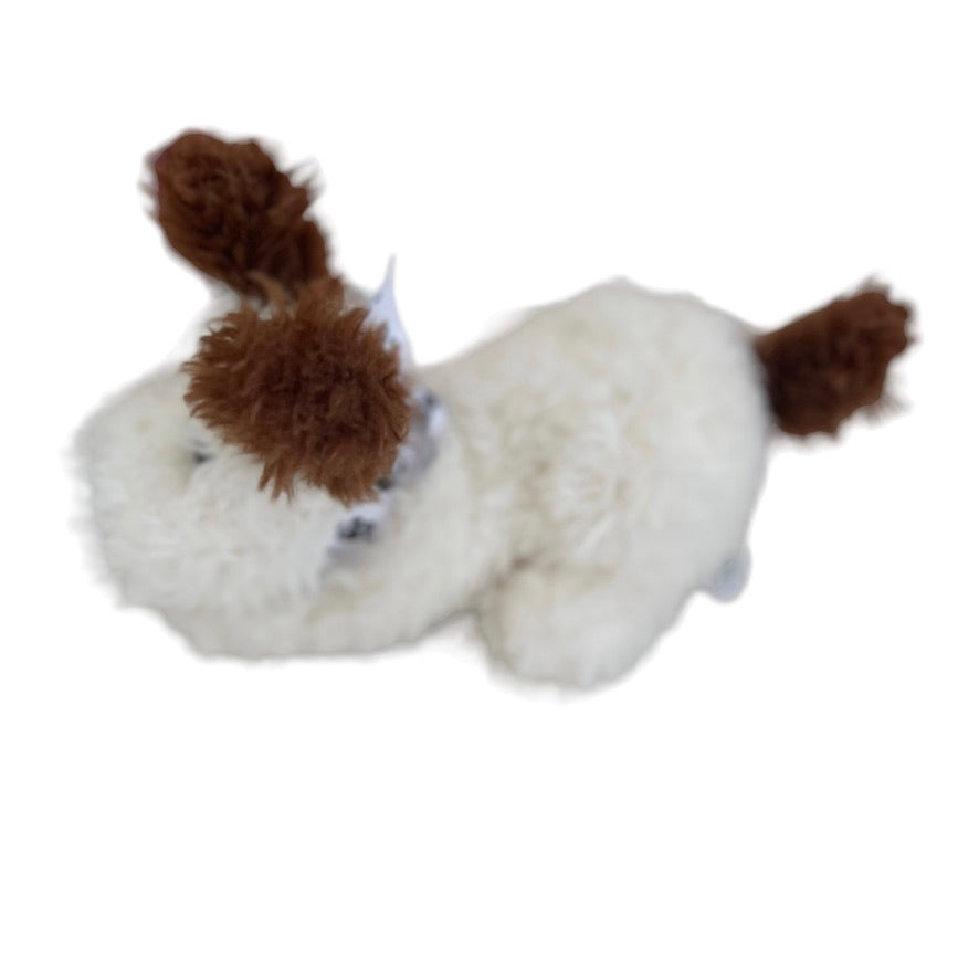 Jellycat Playful Pup, 'Buster' Shaggy White, Brown Ears & Tail, Super Sweet!