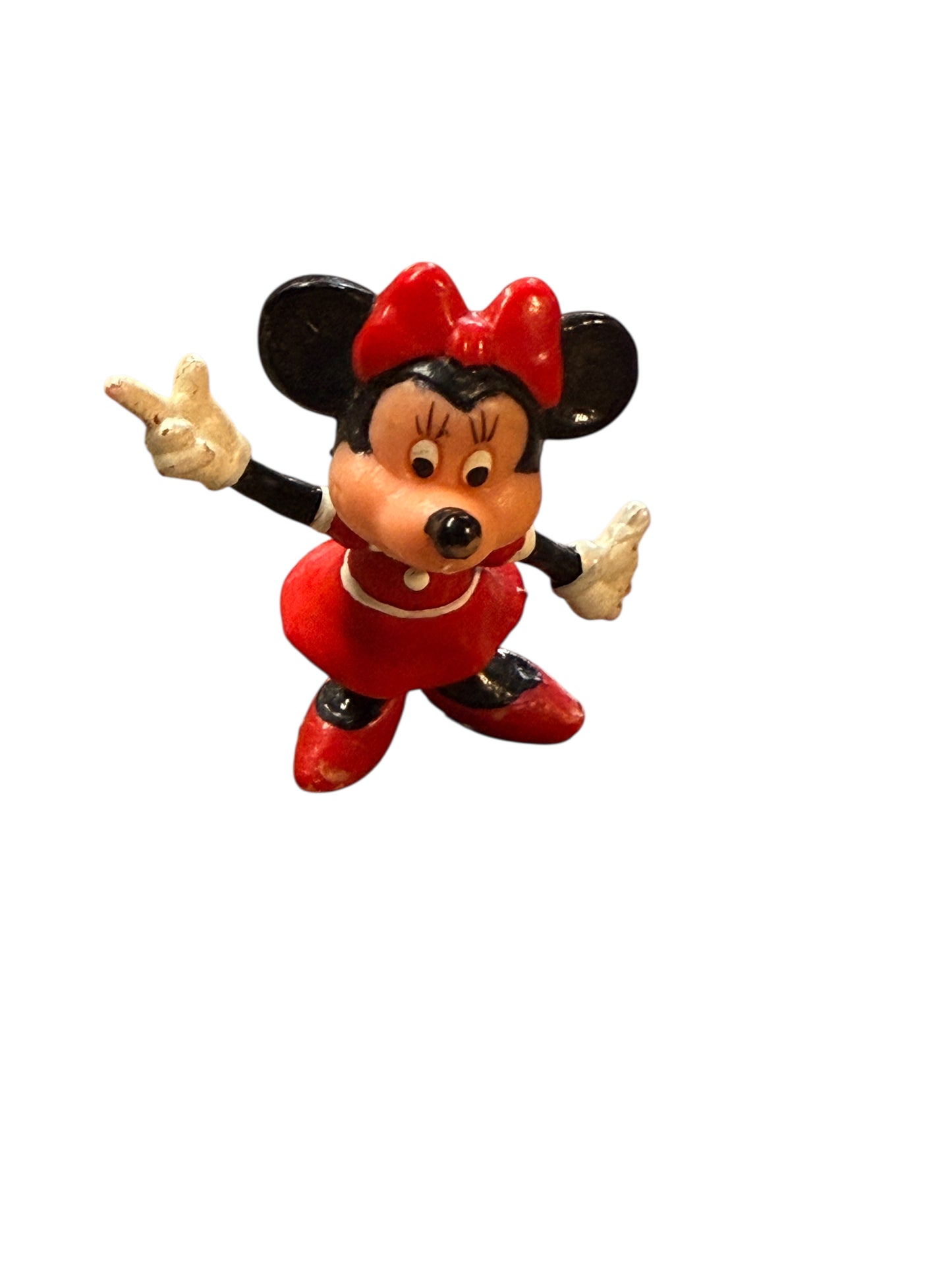 Vintage Disney Mickey & Minnie Action Figures PVC Toys or Cake Topper Miniatures in GUC