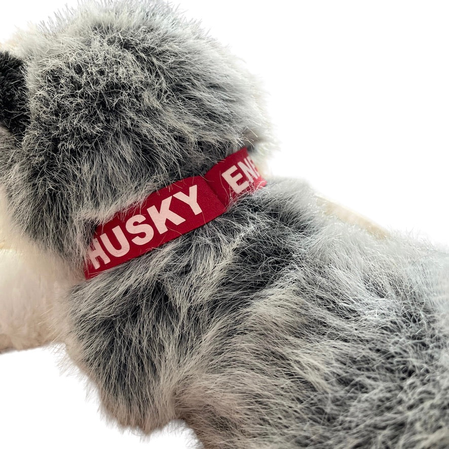 Realistic Blue Eyed Husky Brand Stuffed Animal Dog