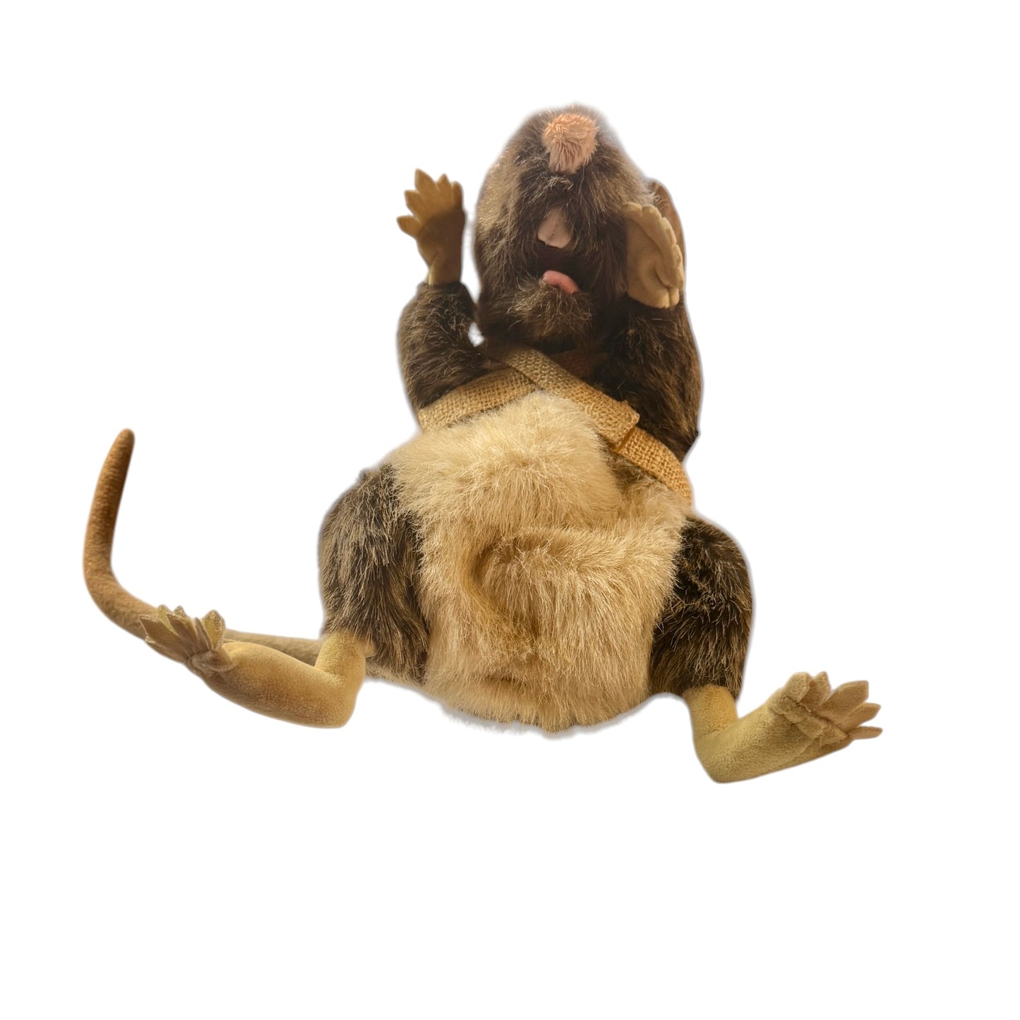 Realistic Folkmanis Pack Rat Hand Puppet with Burlap Sac and Huge Ears & Eyes! So Cute!