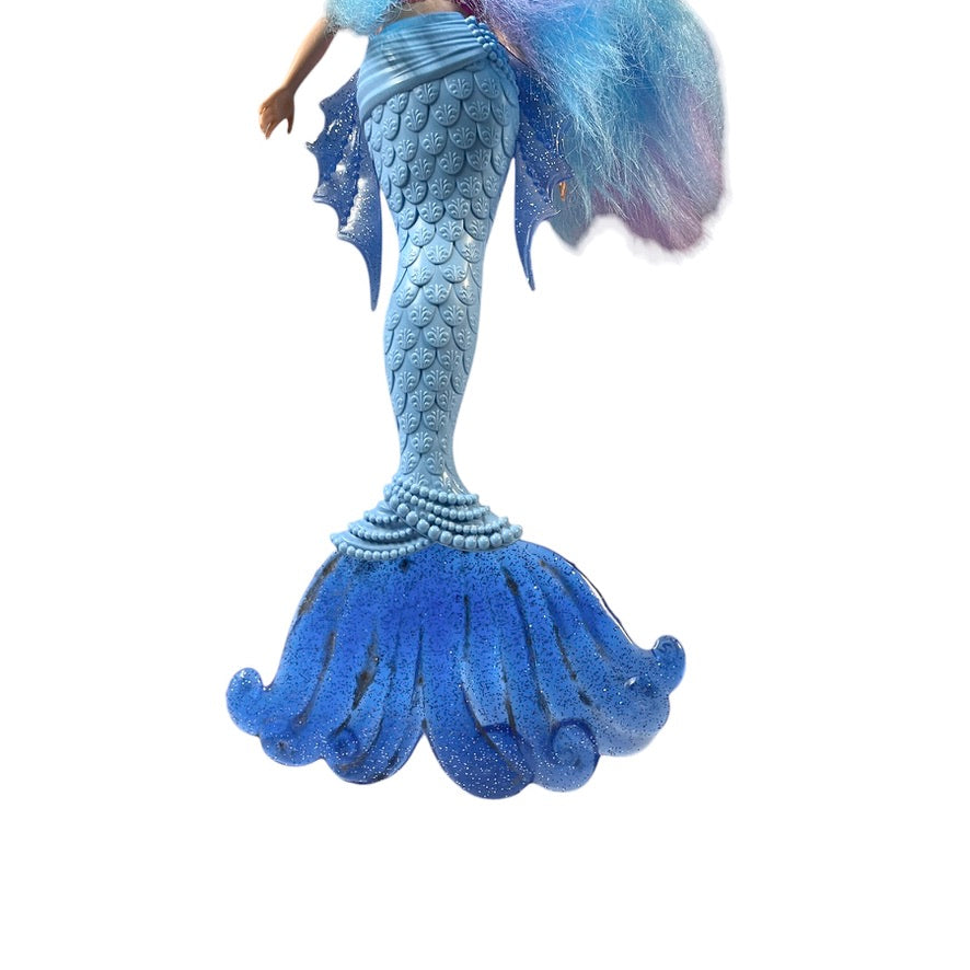 Barbie Princess Mermaid Doll, Blue & Lavender Hair, Shimmery Side & Tail Fins, EXQUISITE!