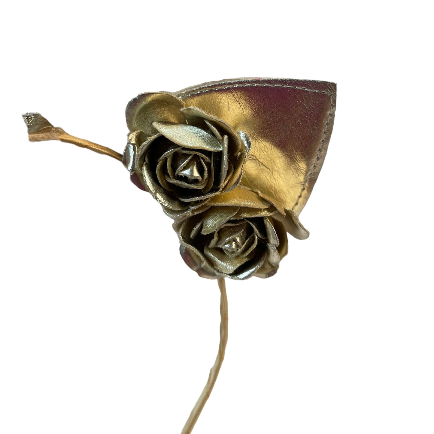 Gold Tone Unicorn Headband With Roses in GUC