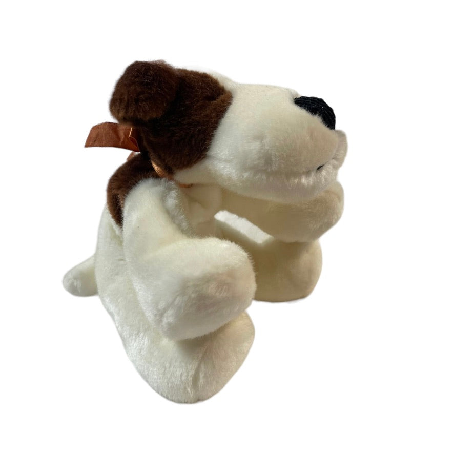 Russ Preloved Fox Terrier Plush, 'Hiccup', Closed Embroidered Eyes , Textured Black Nose