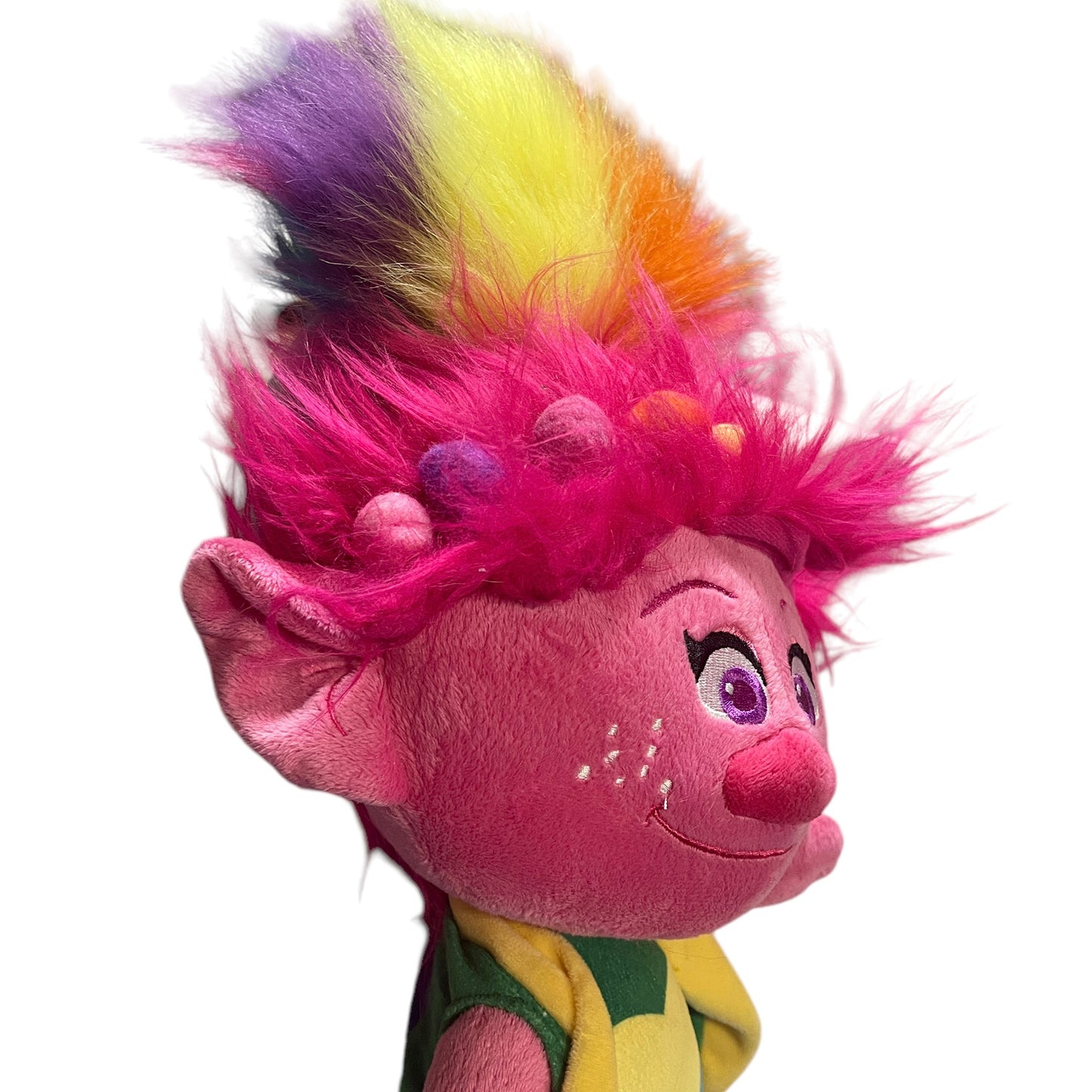 Dreamworks Trolls World Tour 20" Poppy Plush Doll, Embroidered Features, Wild Rainbow Hair,