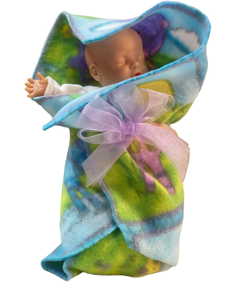 Playmates 11" Sleeping Baby Doll in Sleep Sack and Fleece Blanket