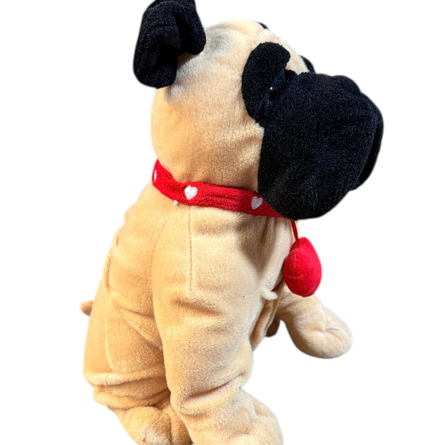 Irresistible Realistic Pug Stuffed Dog Plush, Huge Squishy Black Jowls, Super Cuddly Body!