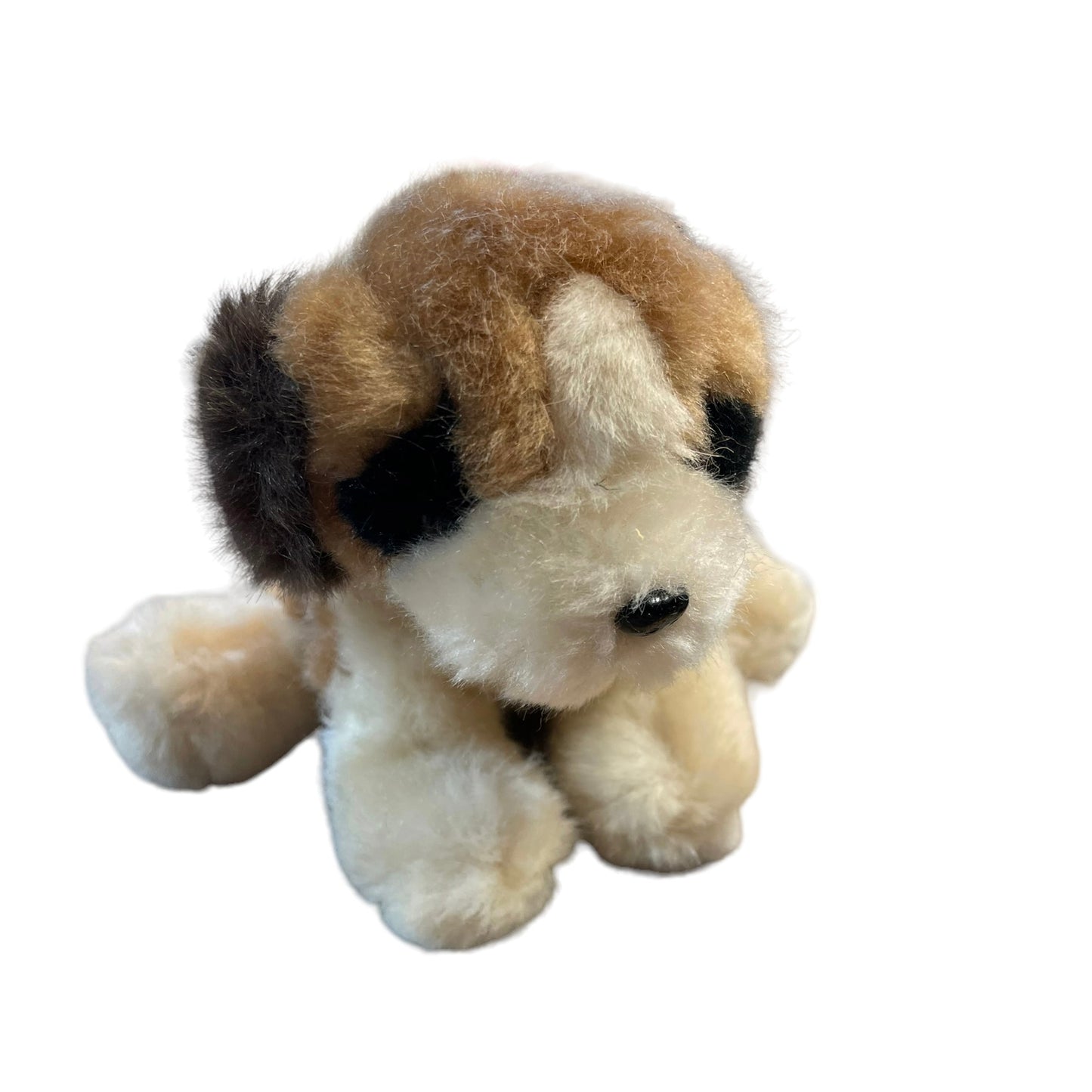 Tiny St. Bernard Plush, 5" Cream/Beige/ Brown Stuffed Toy Realistic.