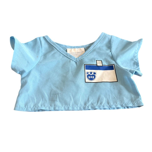 Build-A-Bear Workshop Doctor Scrub Top Replacement, Blue with Name Tag